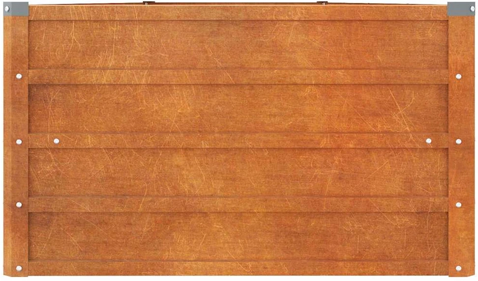 Aukštas sodo lovelis, rūdžių, 400x80x45cm, Corten plienas