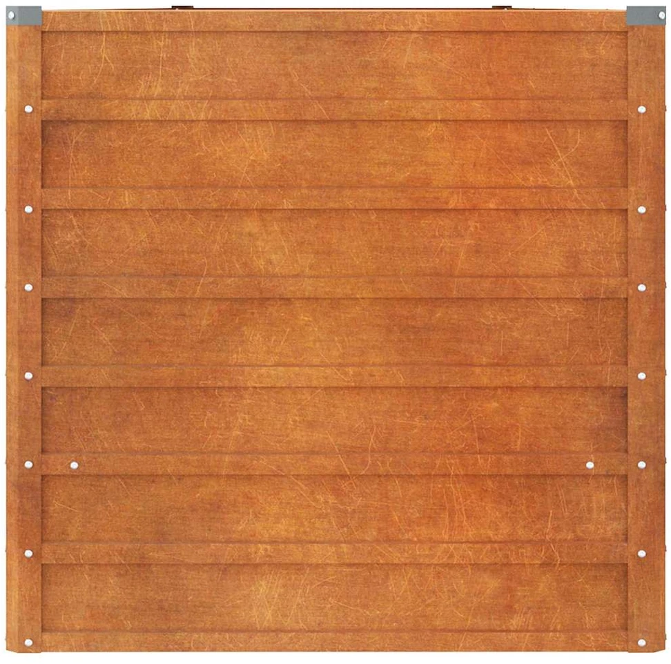 Aukštas sodo lovelis, rūdžių, 400x80x77cm, Corten plienas