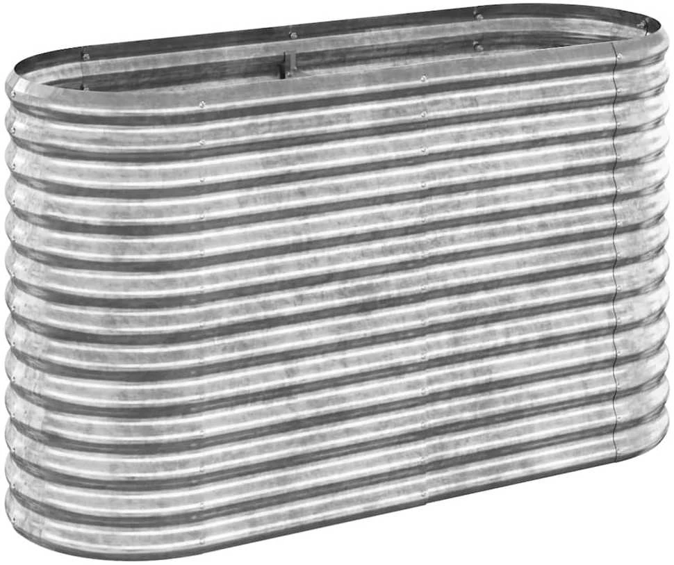 Aukštas sodo lovelis, sidabrinis, 114x40x68cm, plienas