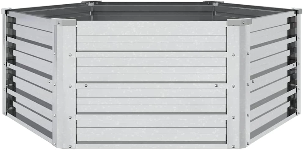 Aukštas sodo lovelis, sidabrinis, 129x45cm, plienas