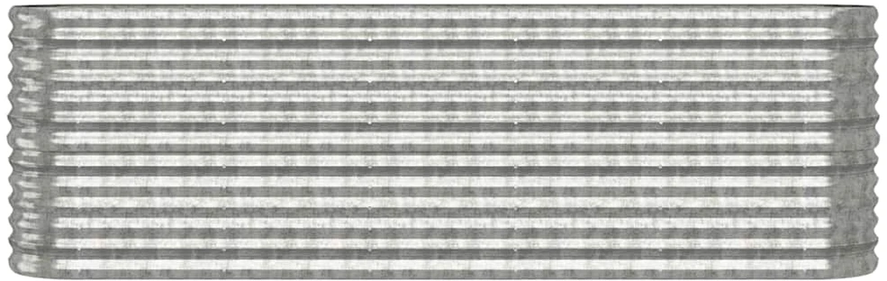 Aukštas sodo lovelis, sidabrinis, 224x40x68cm, plienas