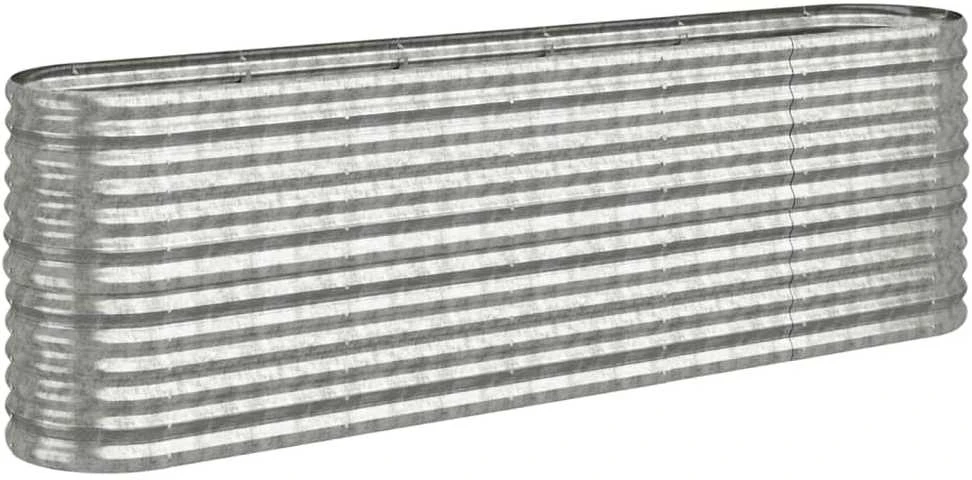 Aukštas sodo lovelis, sidabrinis, 224x40x68cm, plienas