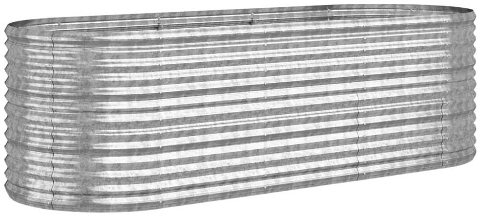 Aukštas sodo lovelis, sidabrinis, 224x80x68cm, plienas