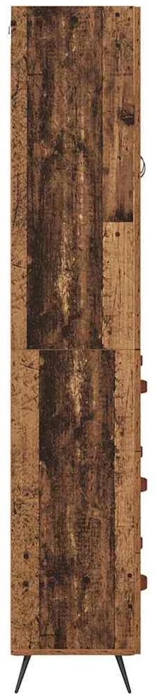 Aukštas spinta su lentyna 2 vnt. Senas medis 69,5 x 34 x 180 cm
