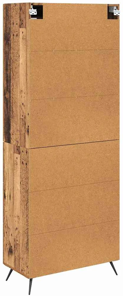 Aukštas spinta su lentyna 2 vnt. Senas medis 69,5 x 34 x 180 cm