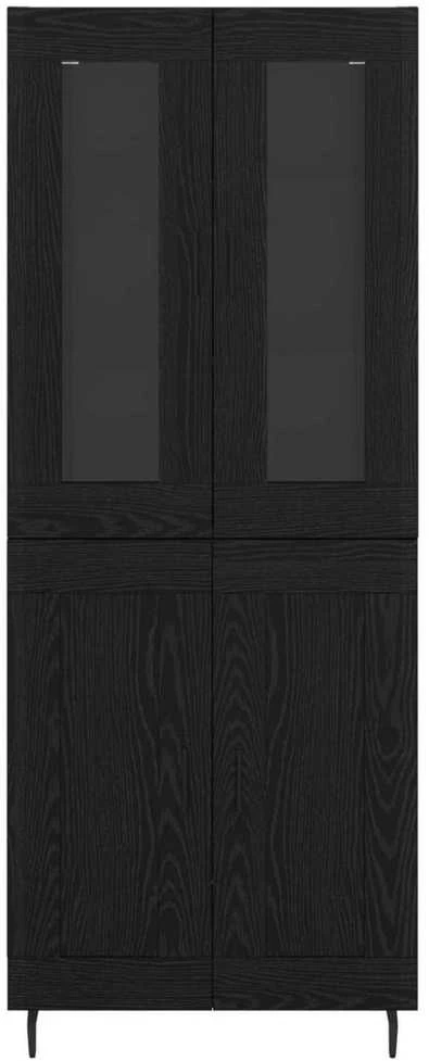 Aukštas spintelė 2 vnt. Juodas ąžuolas 69,5 x 34 x 180 cm