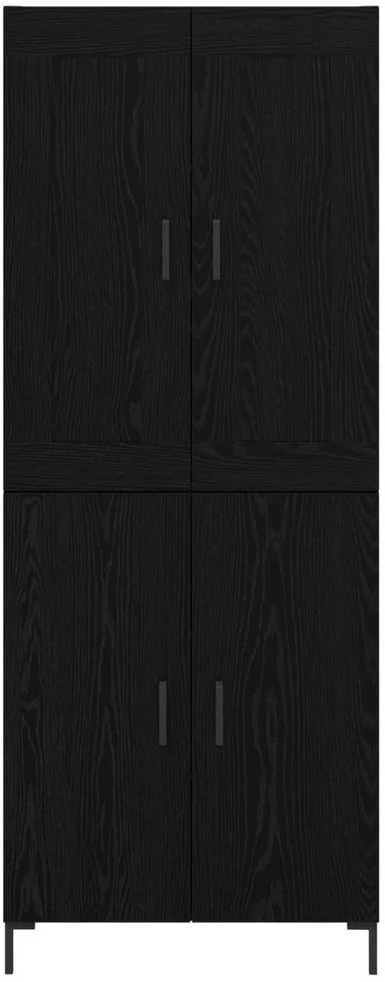 Aukštas spintelė 2 vnt. Juodas ąžuolas 69,5 x 34 x 180 cm