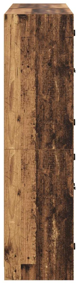 Aukštas spintelė 2 vnt. Senovinis medis 68 x 37 x 142 cm