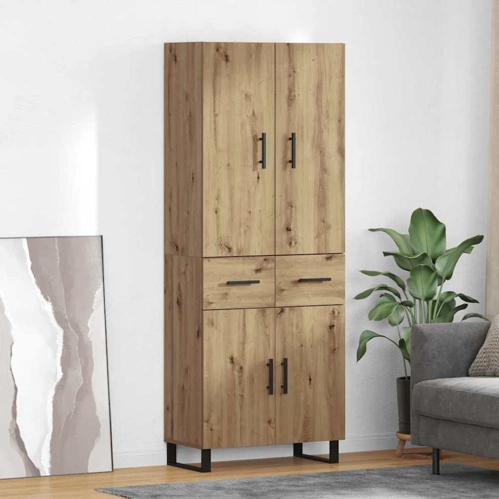 Aukštas spintelė 2 vnt. Amatininkų ąžuolas 69,5 x 34 x 180 cm
