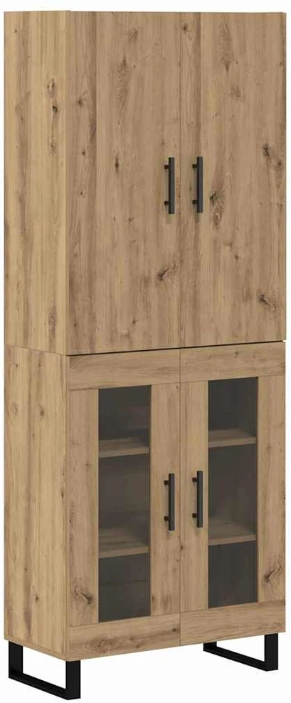 Aukštas spintelė 2 vnt. Amatininkų ąžuolas 69,5 x 34 x 180 cm