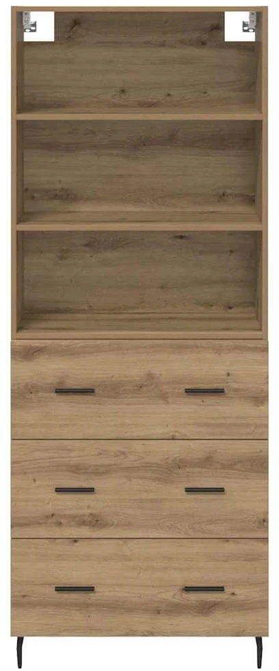 Aukštas spintelė 2 vnt. Amatininkų ąžuolas 69,5 x 32,5 x 180 cm
