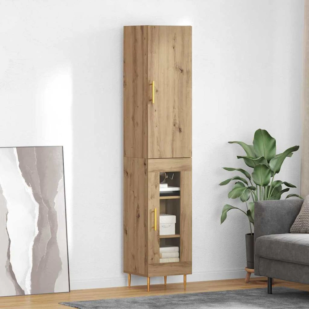 Aukštas spintelė 2 vnt. Amatininkų ąžuolas 34,5 x 34 x 180 cm