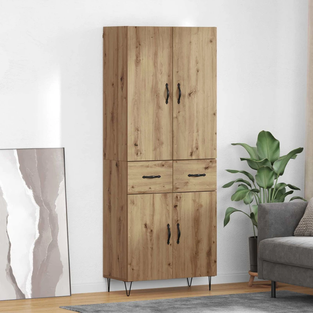 Aukštas spintelė 2 vnt. Amatininkų ąžuolas 69,5 x 34 x 180 cm