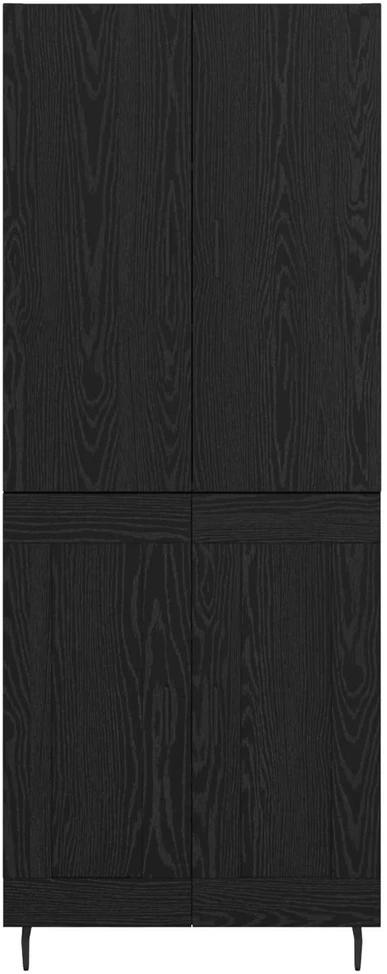 Aukštas spintelė 2 vnt. juoda ąžuolo 69,5 x 34 x 180 cm