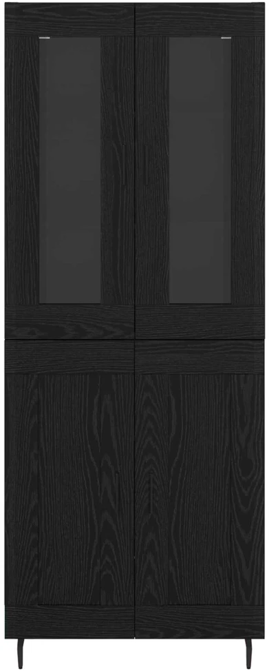 Aukštas spintelė 2 vnt. Juodas ąžuolas 69,5 x 34 x 180 cm