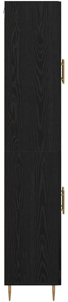 Aukštas spintelė 2 vnt. Juodas ąžuolas 69,5 x 34 x 180 cm