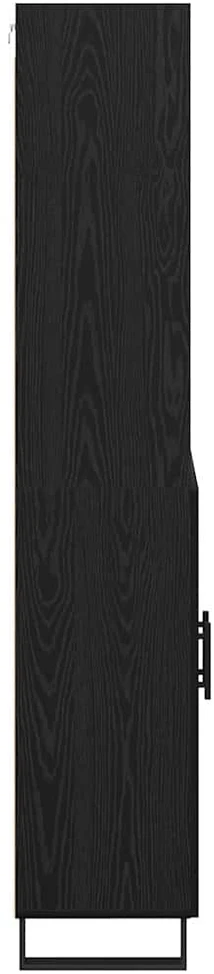 Aukštas spintelė 2 vnt. Juodas ąžuolas 69,5 x 34 x 180 cm