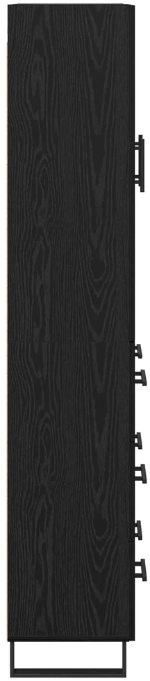 Aukštas spintelė 2 vnt. Juodas ąžuolas 69,5 x 34 x 180 cm