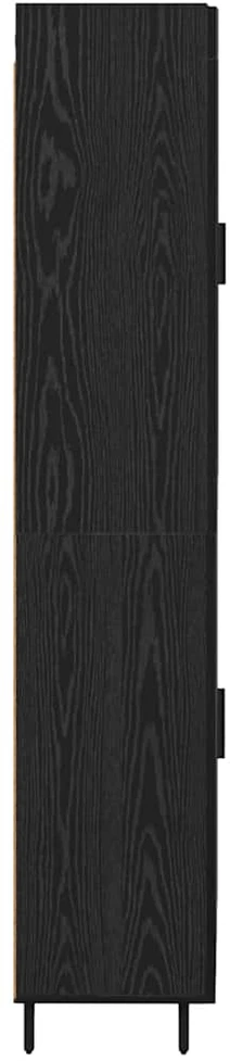 Aukštas spintelė 2 vnt. Juodas ąžuolas 69,5 x 34 x 180 cm