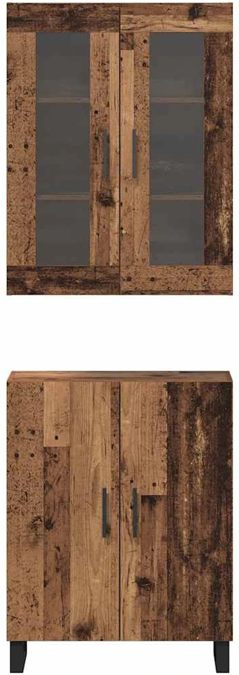 Aukštas spintelė 2 vnt. Sena mediena 69,5 x 34 x 180 cm