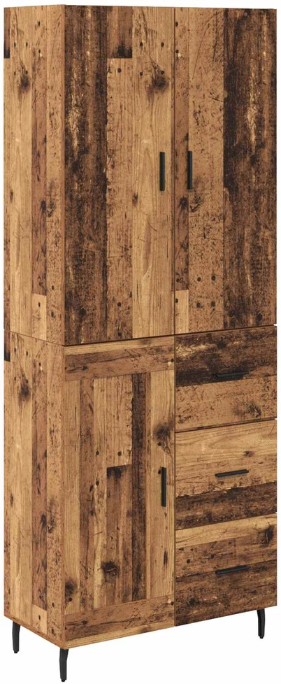 Aukštas spintelė 2 vnt. Senovinis medis 69,5 x 34 x 180 cm