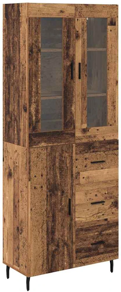 Aukštas spintelė 2 vnt. Senovinis medis 69,5 x 34 x 180 cm