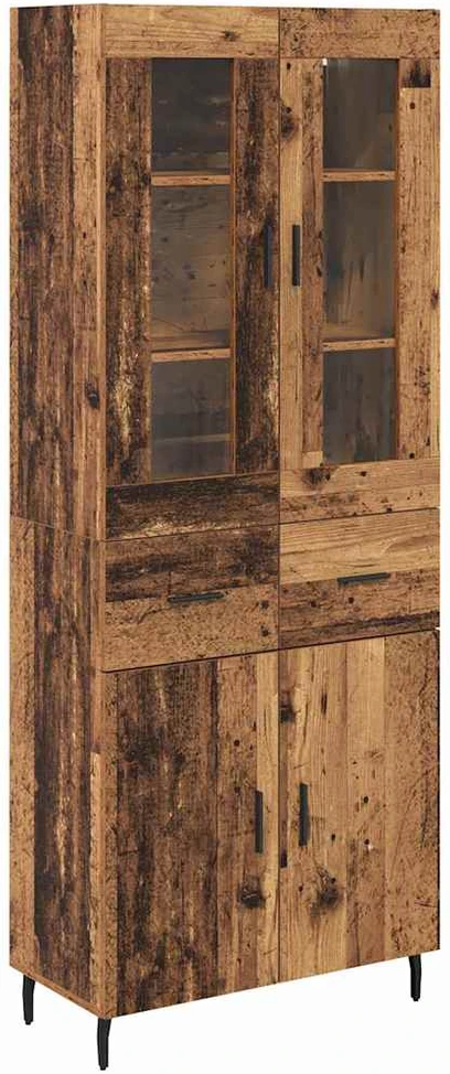 Aukštas spintelė 2 vnt. Senovinis medis 69,5 x 34 x 180 cm
