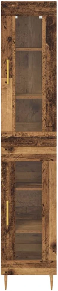 Aukštas spintelė 2 vnt. Senovinis medis 34,5 x 34 x 180 cm