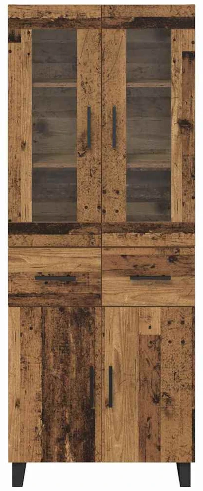 Aukštas spintelė 2 vnt. Senovinis medis 69,5 x 34 x 180 cm