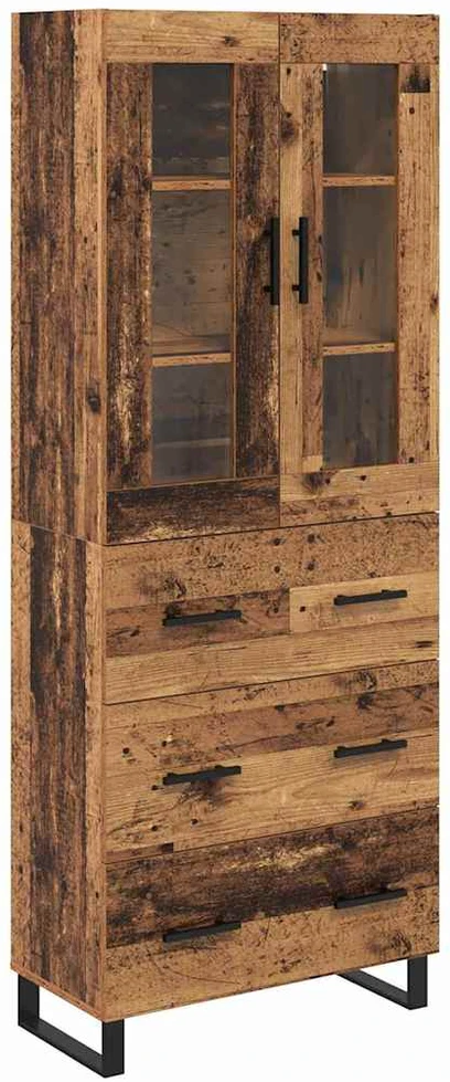 Aukštas spintelė 2 vnt. Senovinis medis 69,5 x 34 x 180 cm