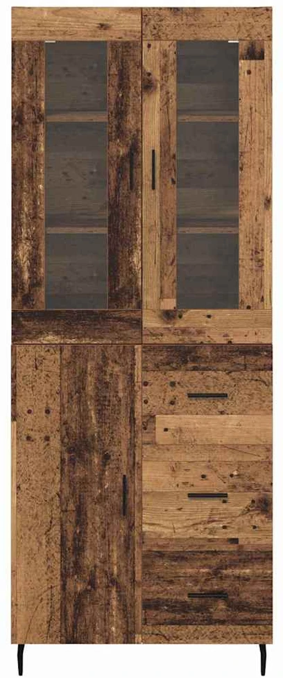 Aukštas spintelė 2 vnt. Senovinis medis 69,5 x 34 x 180 cm