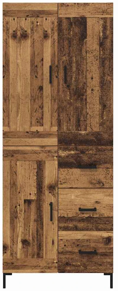Aukštas spintelė 2 vnt. Senovinis medis 69,5 x 34 x 180 cm