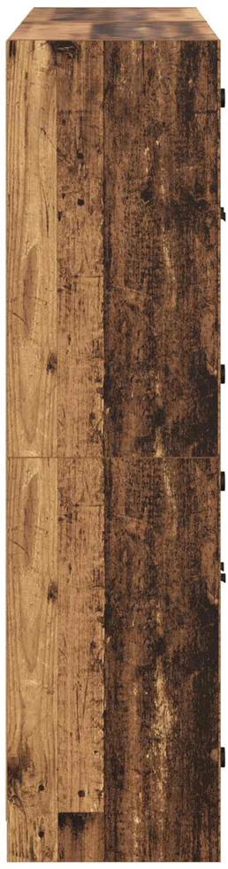 Aukštas spintelė 2 vnt. Senovinis medis 68 x 37 x 142 cm