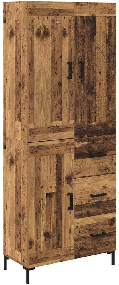 Aukštas spintelė 2 vnt. Senovinis medis 69,5 x 34 x 180 cm