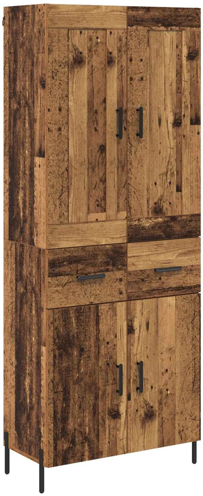 Aukštas spintelė 2 vnt. Senovinis medis 69,5 x 34 x 180 cm