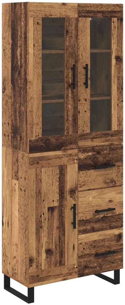 Aukštas spintelė 2 vnt. Senovinis medis 69,5 x 34 x 180 cm