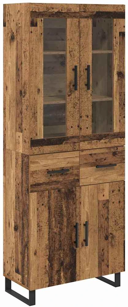 Aukštas spintelė 2 vnt. Senovinis medis 69,5 x 34 x 180 cm