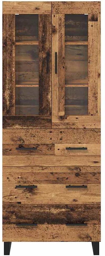Aukštas spintelė 2 vnt. Senovinis medis 69,5 x 34 x 180 cm