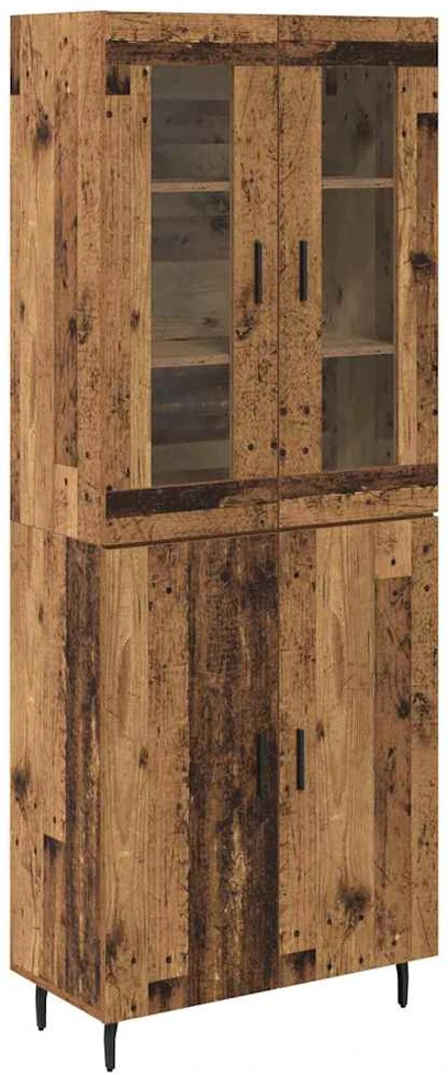 Aukštas spintelė 2 vnt. Senovinis medis 69,5 x 34 x 180 cm