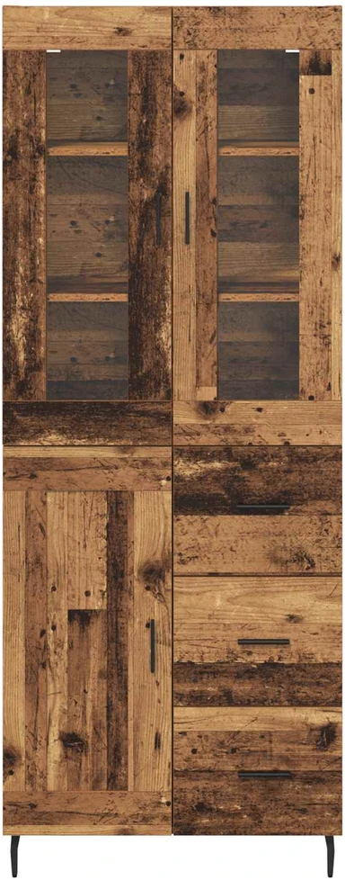 Aukštas spintelė 2 vnt. Senovinis medis 69,5 x 34 x 180 cm