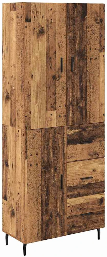 Aukštas spintelė 2 vnt. Senovinis medis 69,5 x 34 x 180 cm