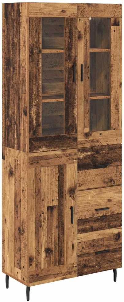 Aukštas spintelė 2 vnt. Senovinis medis 69,5 x 34 x 180 cm