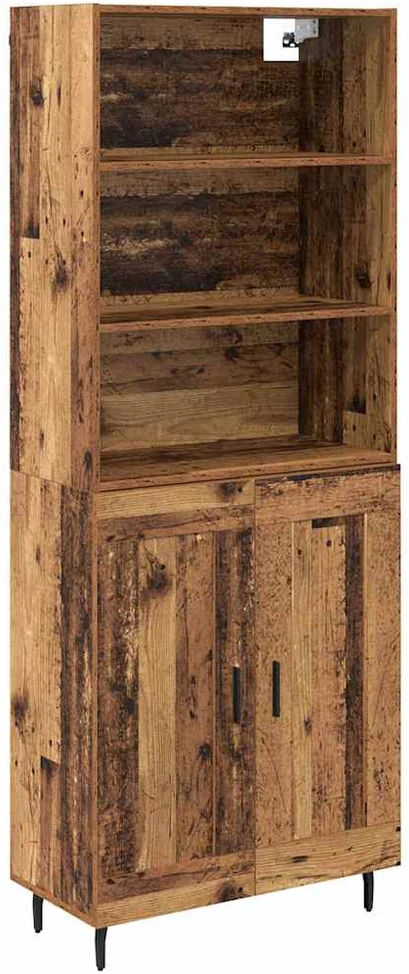 Aukštas spintelė 2 vnt. Senovinis medis 69,5 x 32,5 x 180 cm