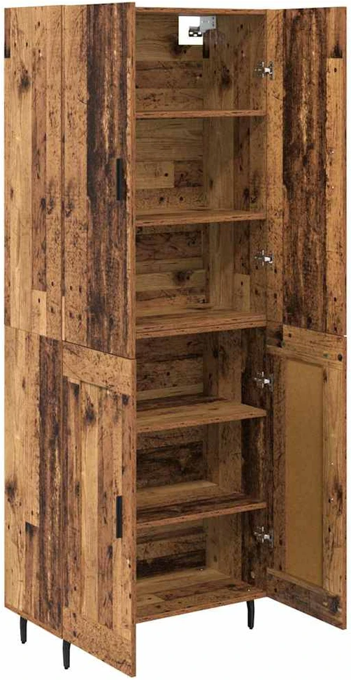 Aukštas spintelė 2 vnt. Senovinis medis 69,5 x 34 x 180 cm