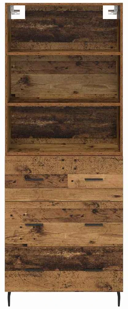 Aukštas spintelė 2 vnt. Senovinis medis 69,5 x 32,5 x 180 cm