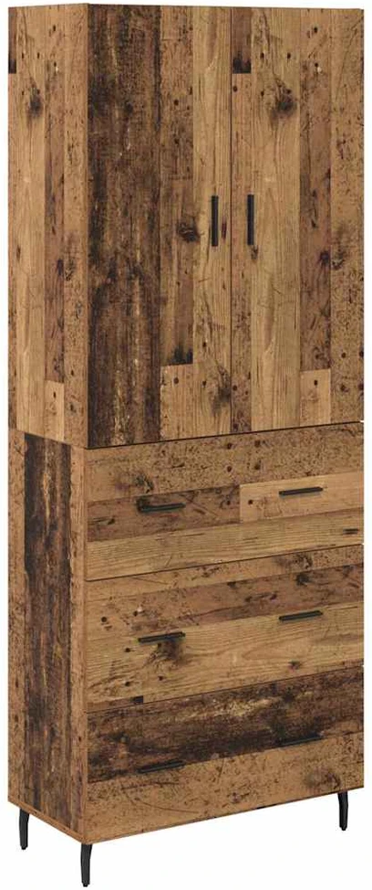 Aukštas spintelė 2 vnt. Senovinis medis 69,5 x 34 x 180 cm