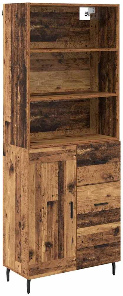 Aukštas spintelė 2 vnt. Senovinis medis 69,5 x 32,5 x 180 cm