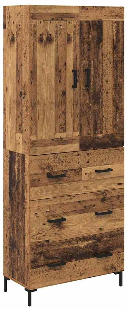 Aukštas spintelė 2 vnt. Senovinis medis 69,5 x 34 x 180 cm