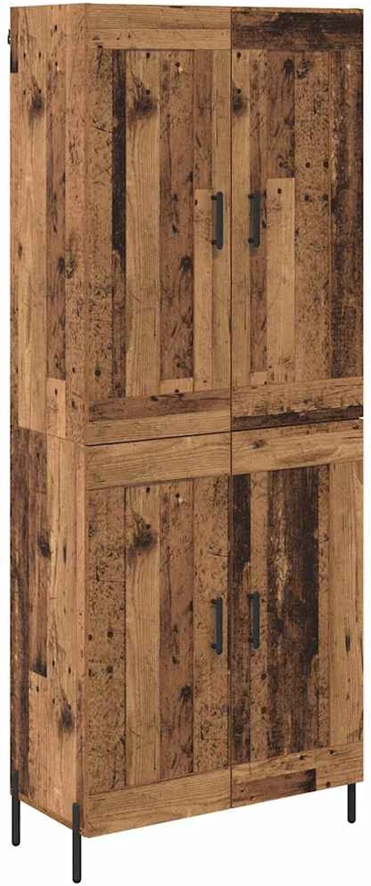 Aukštas spintelė 2 vnt. Senovinis medis 69,5 x 34 x 180 cm