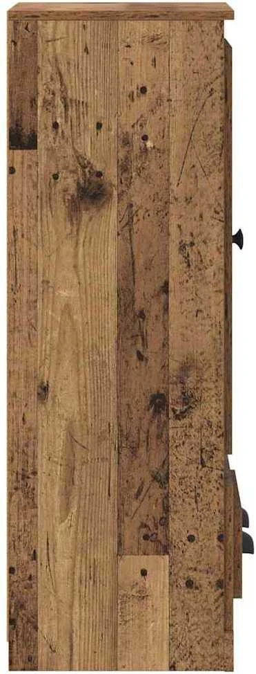 Aukštas spintelė 3 vnt. Senovinis medis 132 x 35,5 x 103,5 cm